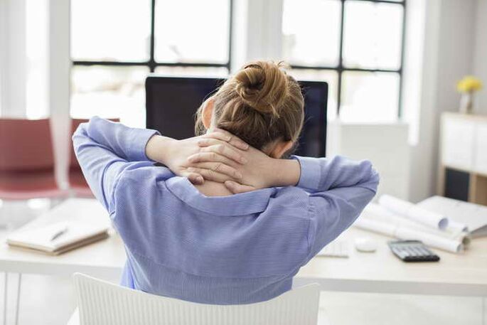 Thoracic osteochondrosis during sedentary work